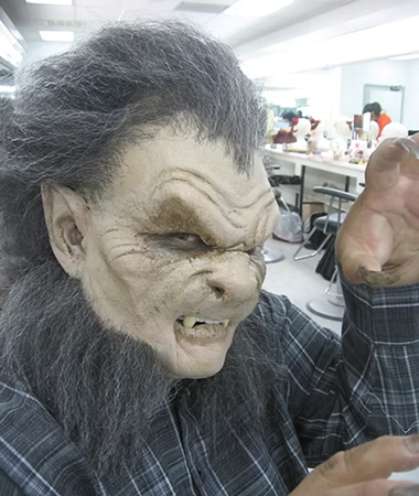 Finished silicone monster prosthetic created during the workshop