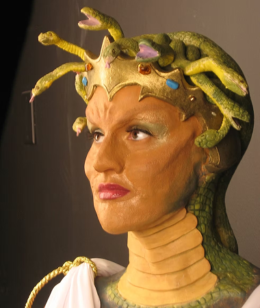 Rob Burman inspecting a student's foam latex creation in the lab
